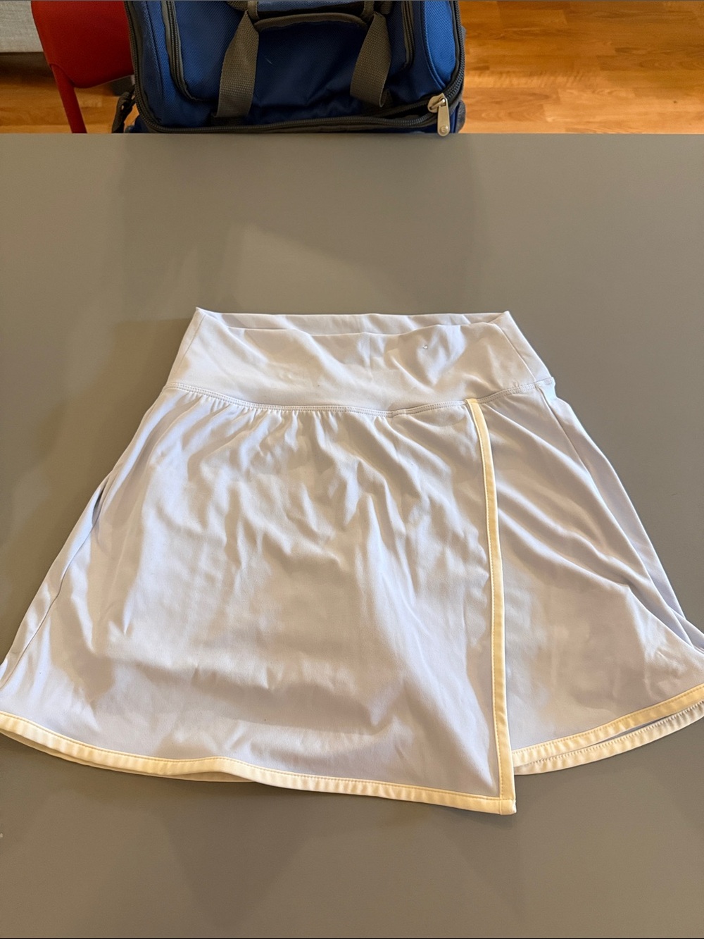 Old Navy White Skater Skirt with Cream Trim Accent